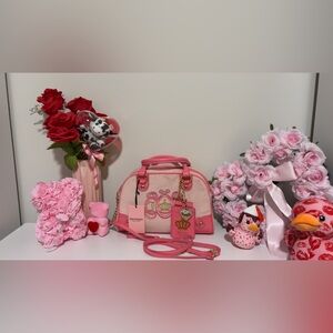 Juicy couture pink terry cloth bowler bag NWT